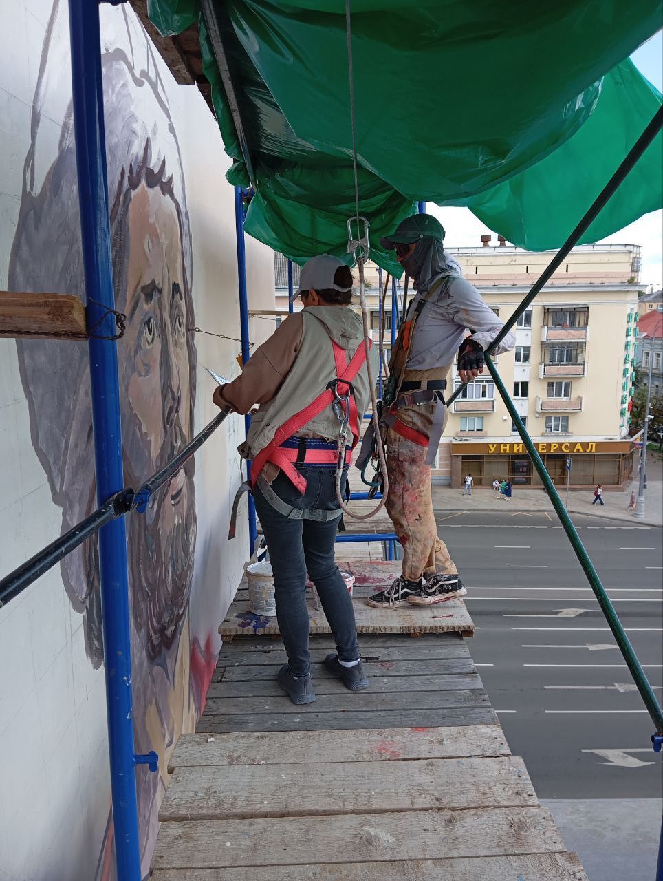 12.07.2025. Тверь. Так в Твери рождаются наши с вами муралы святым Тверской земли.