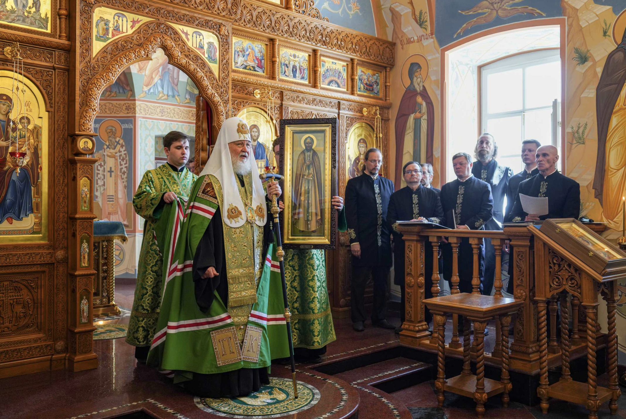 Святейший Патриарх Кирилл освятил в Валаамском монастыре храм в честь иконы Божией Матери «Живоносный Источник» 